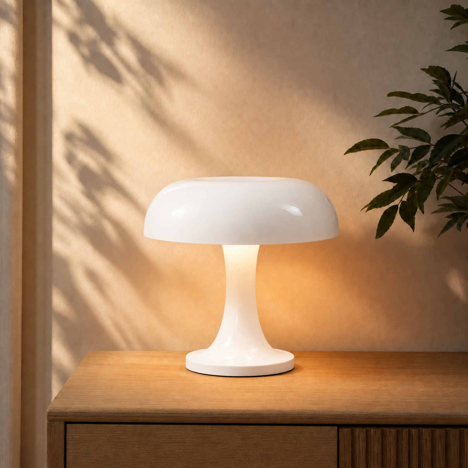 Cozy Haven Dimmable LED Mushroom Table Lamp — White — variant-white view