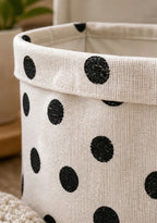 Cozy Haven Dot Pattern Foldable Fabric Storage Bin organized storage view 3