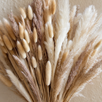 Cozy Haven Dried Pampas Bouquet — Natural Mix (approx. 100 stems) — detail view