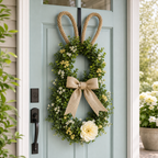 Cozy Haven Easter Bunny Front Door Wreath styled home view 1 for Easter Bunny Front Door Wreath