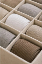 Cozy Haven Beige 7-Cell Fabric Sock Drawer Organizer product photo 2