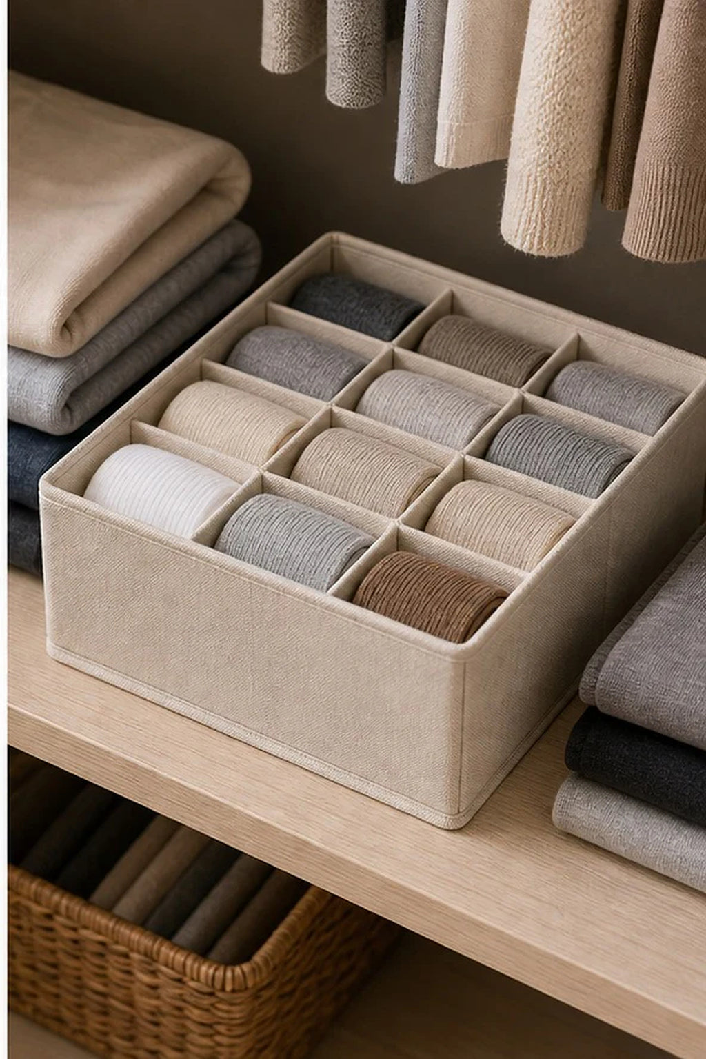 Cozy Haven Fabric Sock Drawer Organizer lifestyle image 3