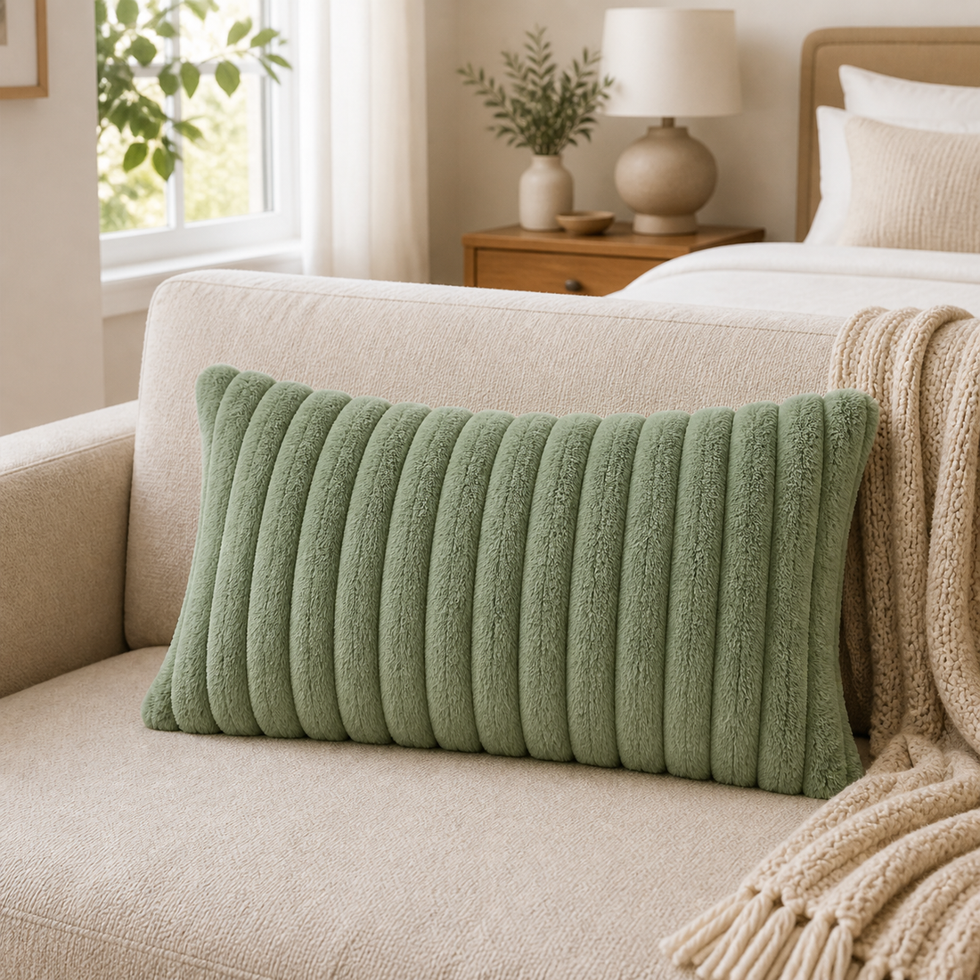 Throw Pillow Covers — Faux Rabbit Fur Collection