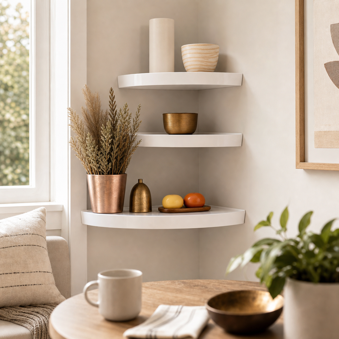 Floating Wall Shelves — Corner Set