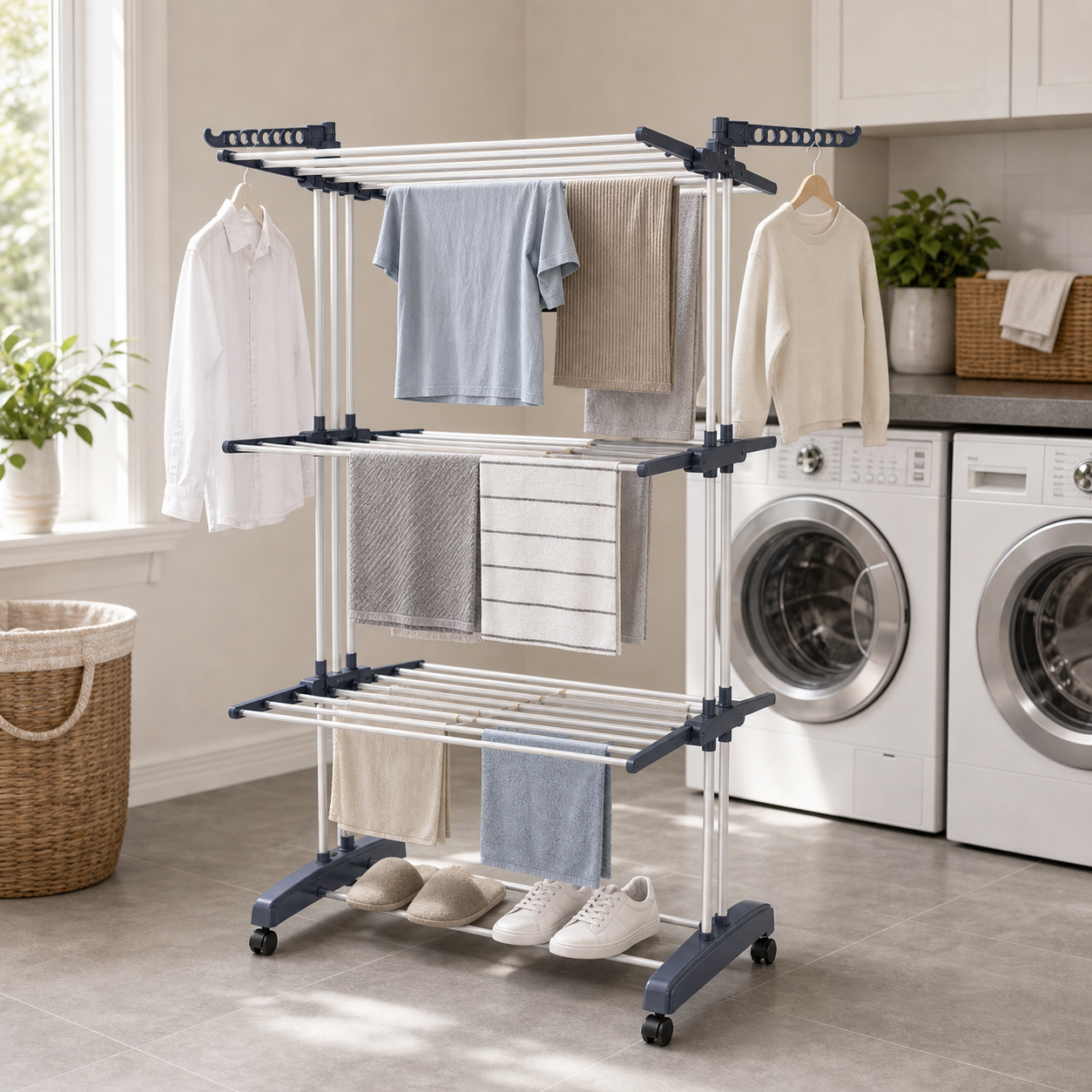 Cozy Haven Floor Standing Foldable Drying Rack lifestyle image 1
