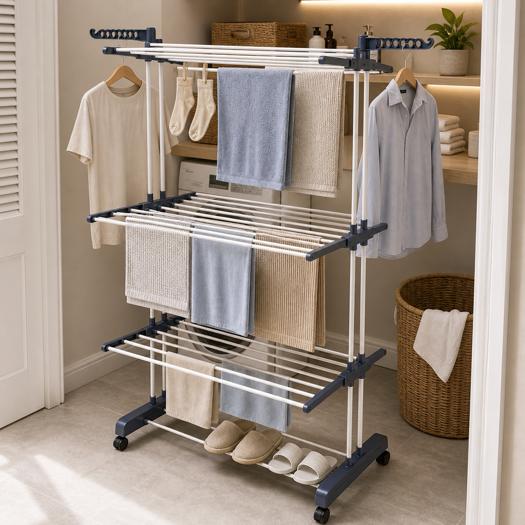 Cozy Haven Floor Standing Foldable Drying Rack lifestyle image 3