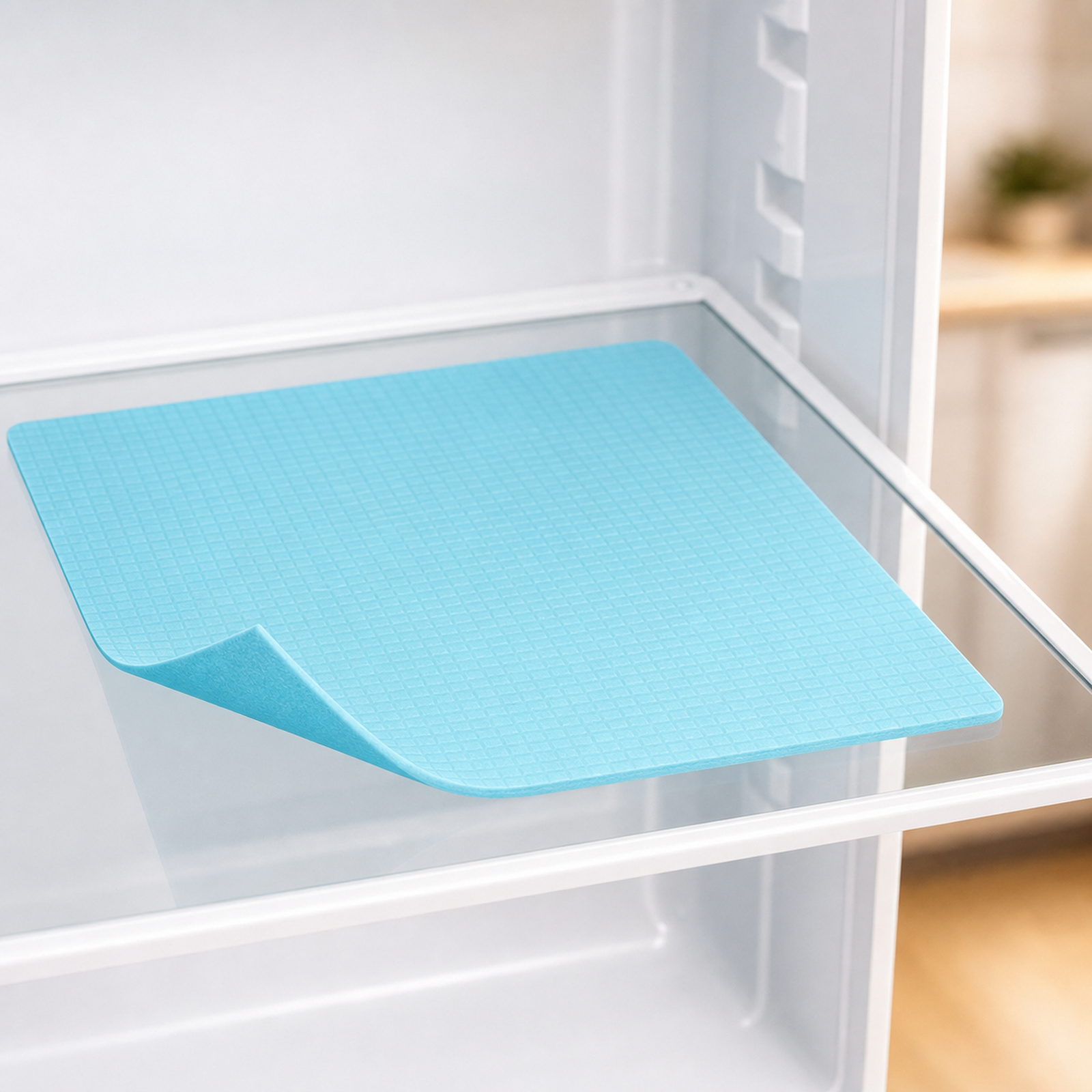 Cozy Haven Fridge Shelf Liners — Blue — detail view