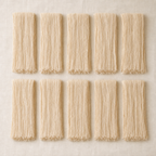 Cozy Haven Gauze Table Runner Set (10-Piece) — Beige — detail view