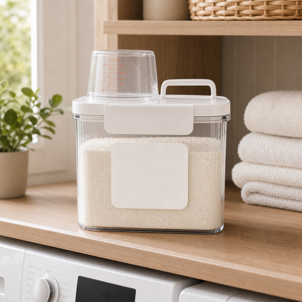 Cozy Haven Labelled Detergent Dispenser Jar Set - 1100 ml with Labels