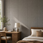 Cozy Haven Linen-Texture Peel-and-Stick Foam Wall Panel - Diatom Rock Gray B