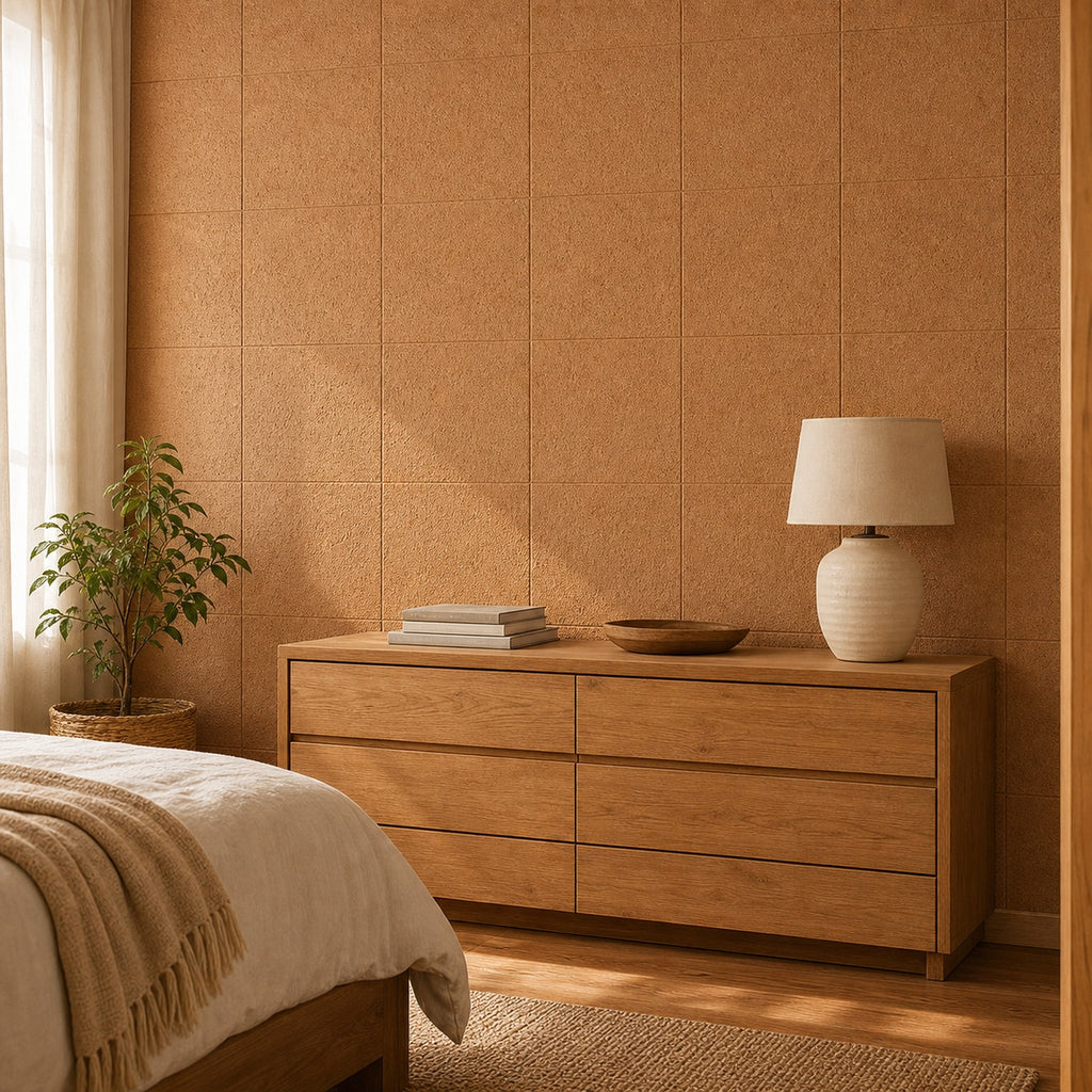 Cozy Haven Linen-Texture Peel-and-Stick Foam Wall Panel - Diatom Ginger
