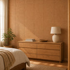 Cozy Haven Linen-Texture Peel-and-Stick Foam Wall Panel - Diatom Ginger