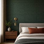 Cozy Haven Linen-Texture Peel-and-Stick Foam Wall Panel - Diatom Dark Green