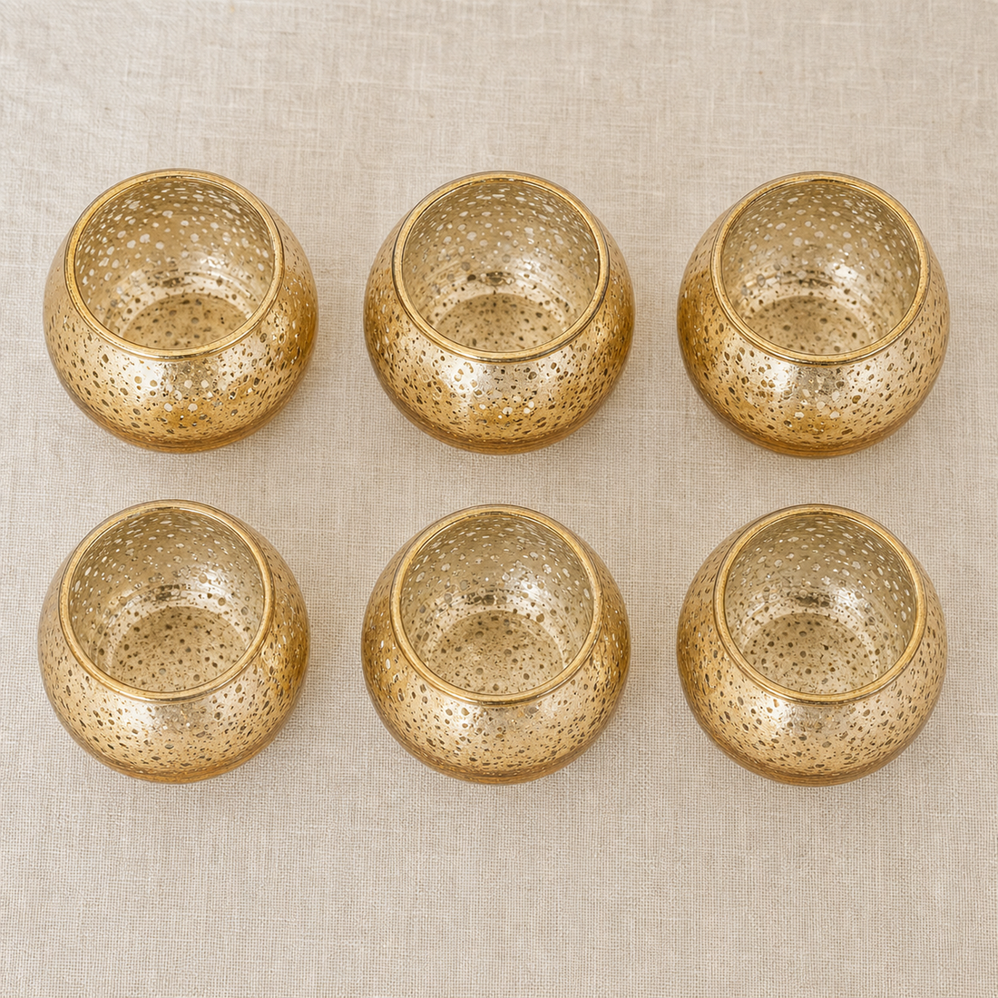 Mercury Glass Votive Holders (Set of 6)