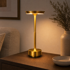 Cozy Haven Metal Rechargeable Cordless Accent Lamp in gold finish