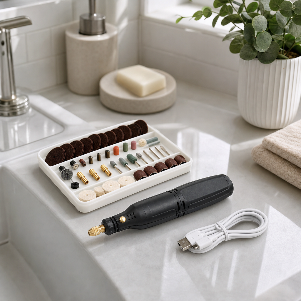 Cozy Haven Drill + 24-Piece Brush Set Mini Cordless Cleaning Drill Brush Kit lifestyle image drill_24