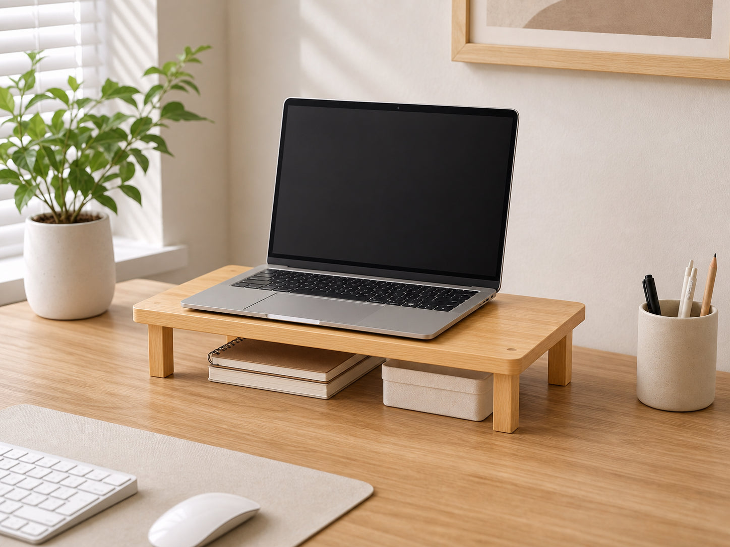 Cozy Haven Minimal Monitor Riser Shelf