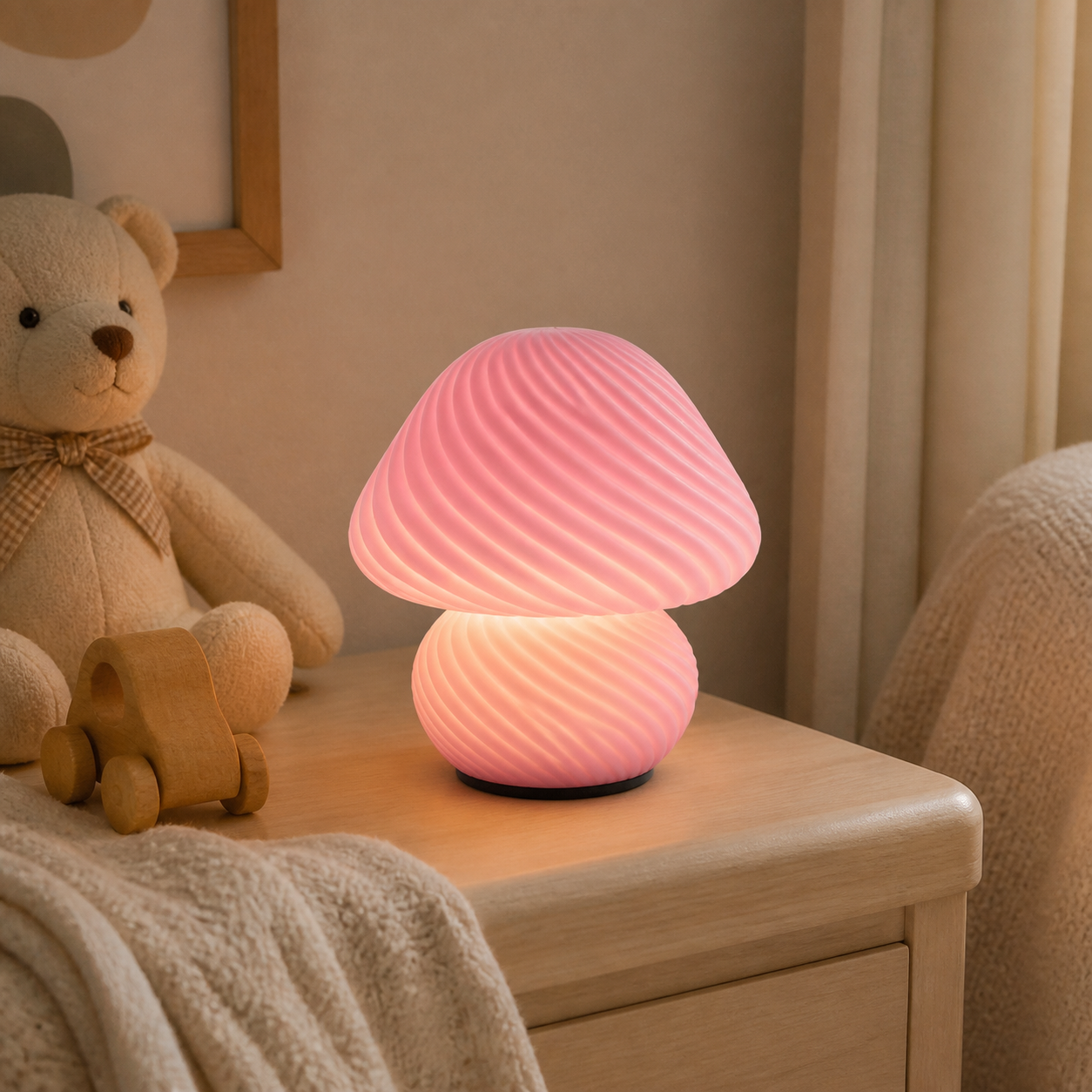 Cozy Haven USB Mushroom Bedside Lamp - product view 4