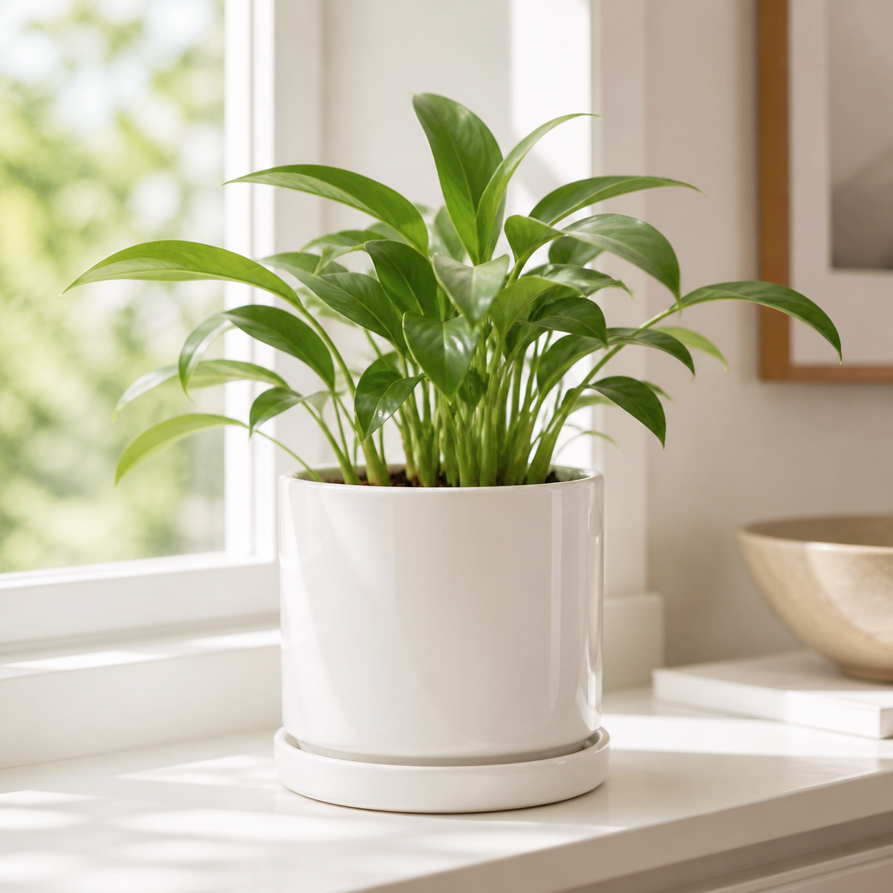 Cozy Haven Ceramic Planter with Tray Set lifestyle image 5