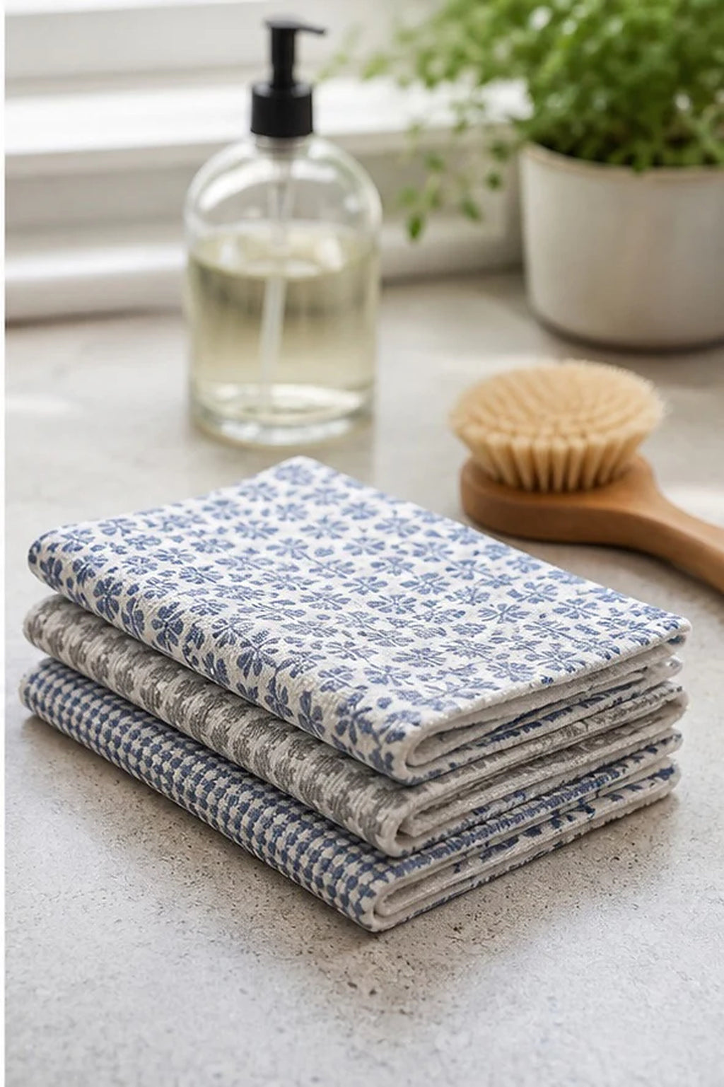 Cozy Haven Reusable Cleaning Cloths - 5 Piece Set lifestyle image 3