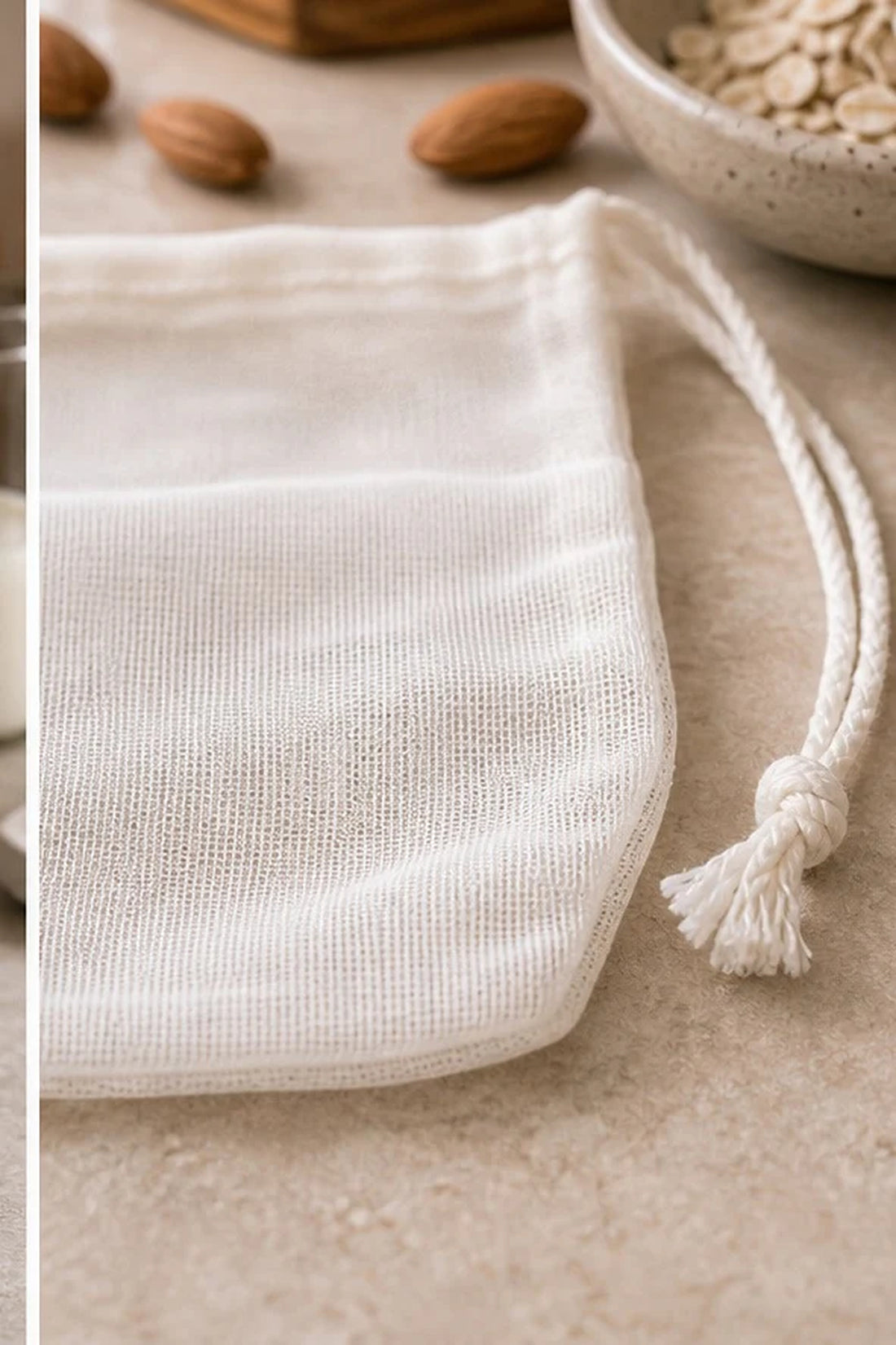 Reusable Nut Milk Strainer Bag - 15 x 20 cm