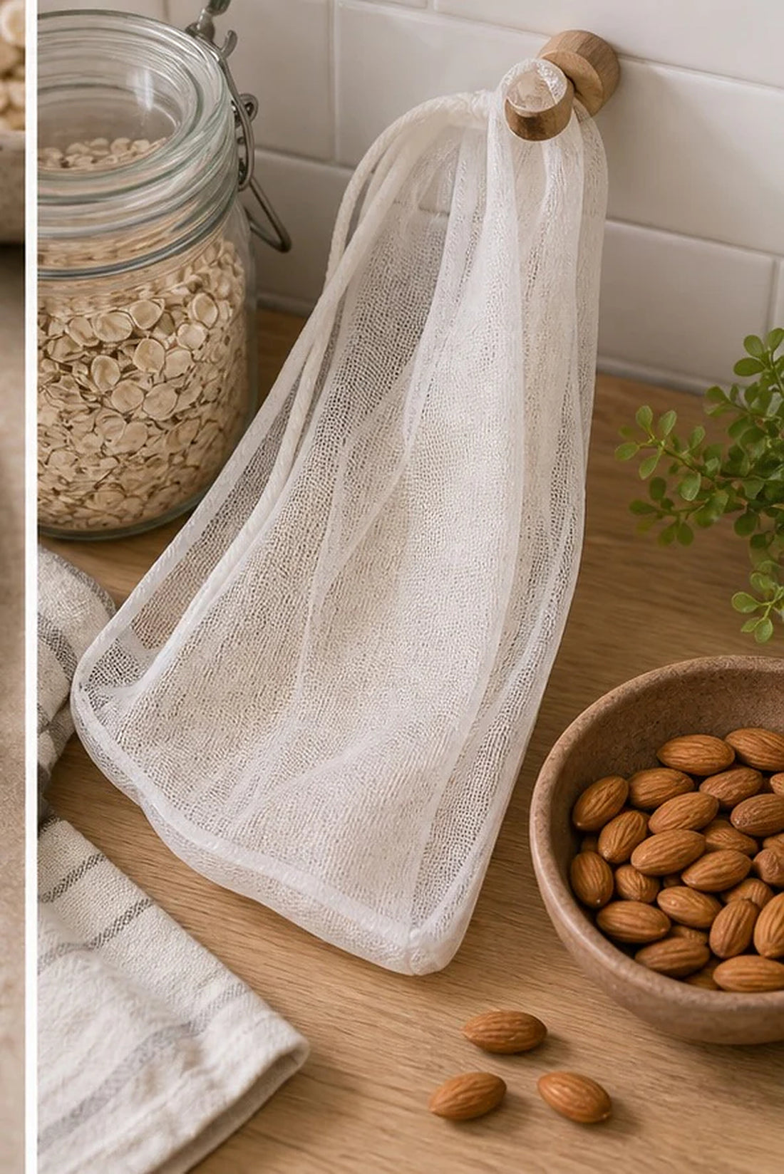 Reusable Nut Milk Strainer Bag - 15 x 20 cm