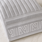 Cozy Haven Ribbed Stonewashed Cotton Bath Towel — detail view