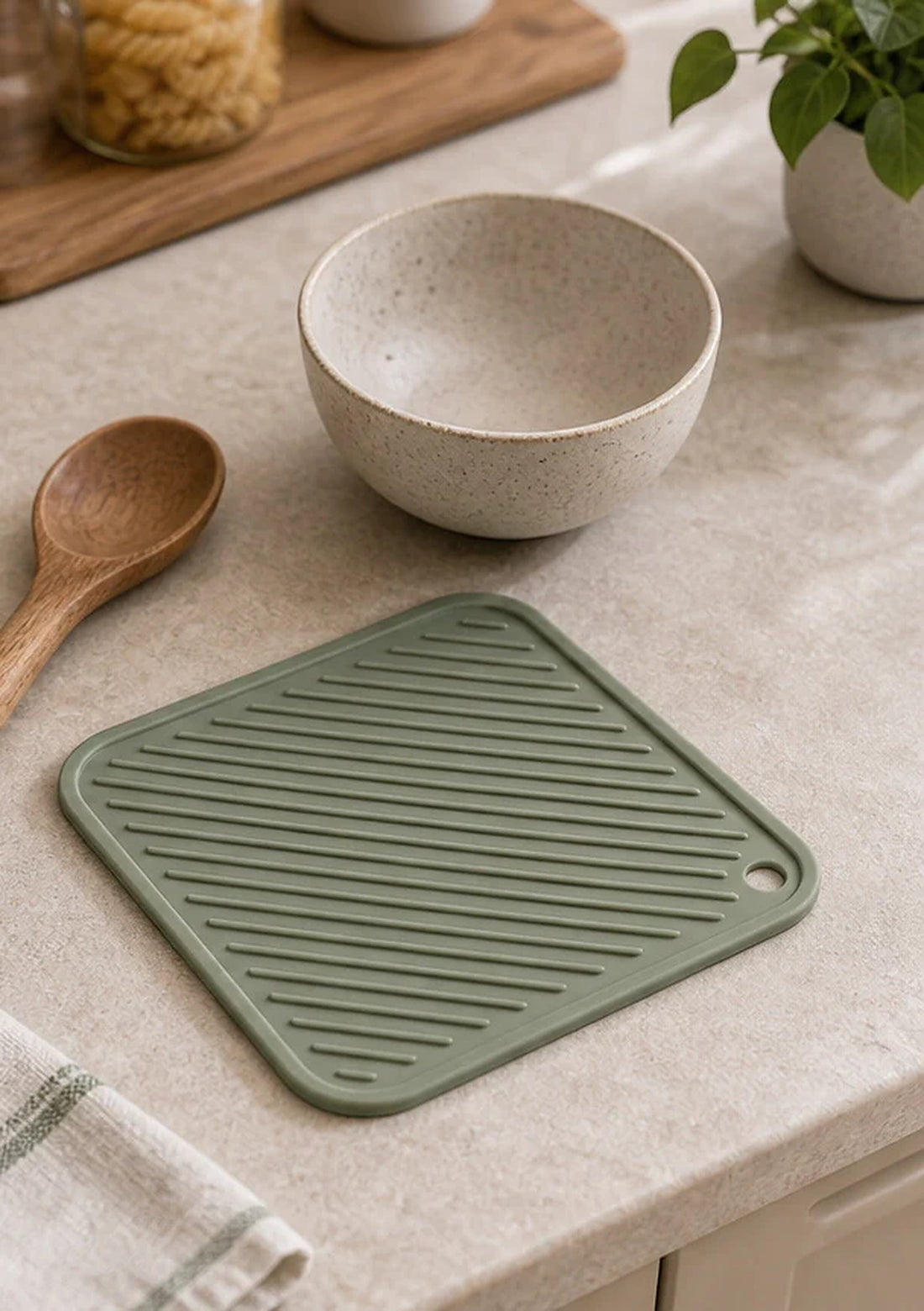 Sage Silicone Trivet Mat
