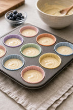 Cozy Haven Silicone Muffin Cups - 12 Piece Set styled kitchen view 1