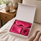 Cozy Haven Silk Sleep Mask Gift Set Collection - Dark Pink Gift Set