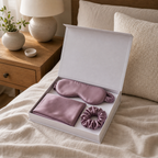 Cozy Haven Silk Sleep Mask Gift Set Collection - Mauve Purple Gift Set