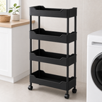 Cozy Haven Slim Rolling Storage Cart - 3/4 Tier — angle view