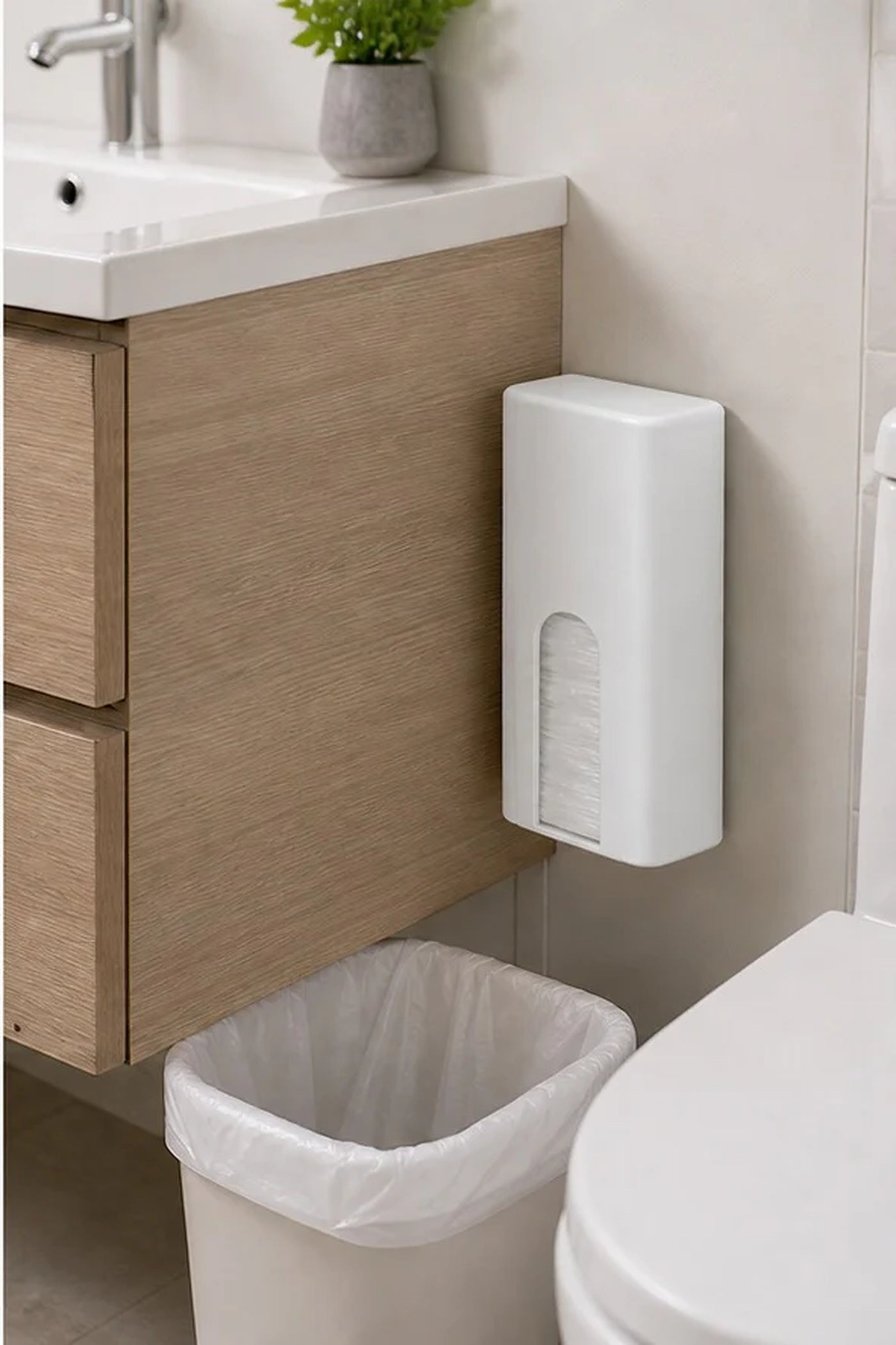 Cozy Haven Small Bathroom Trash Bag Holder lifestyle image 3