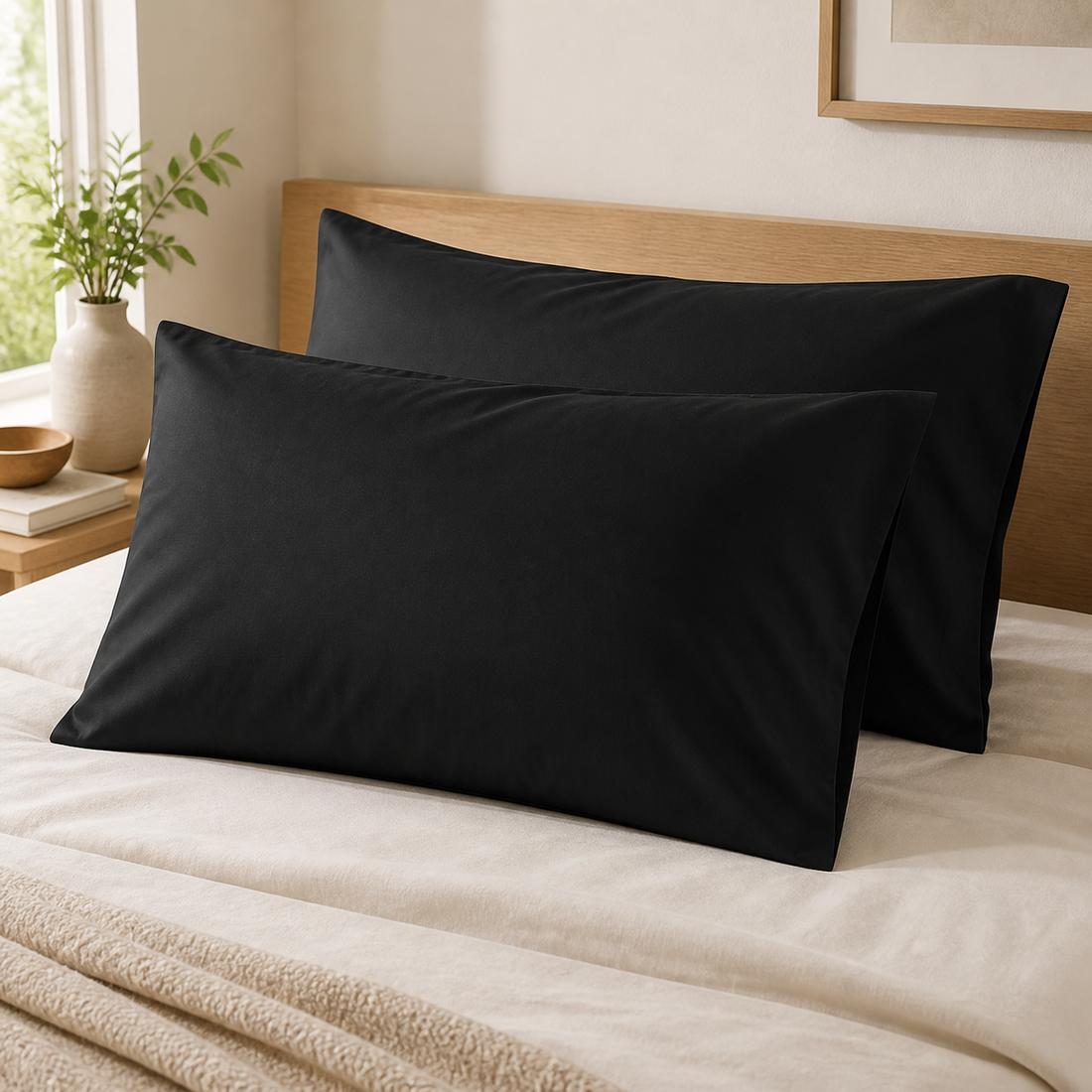 Solid Pillowcases - 2 Piece Set