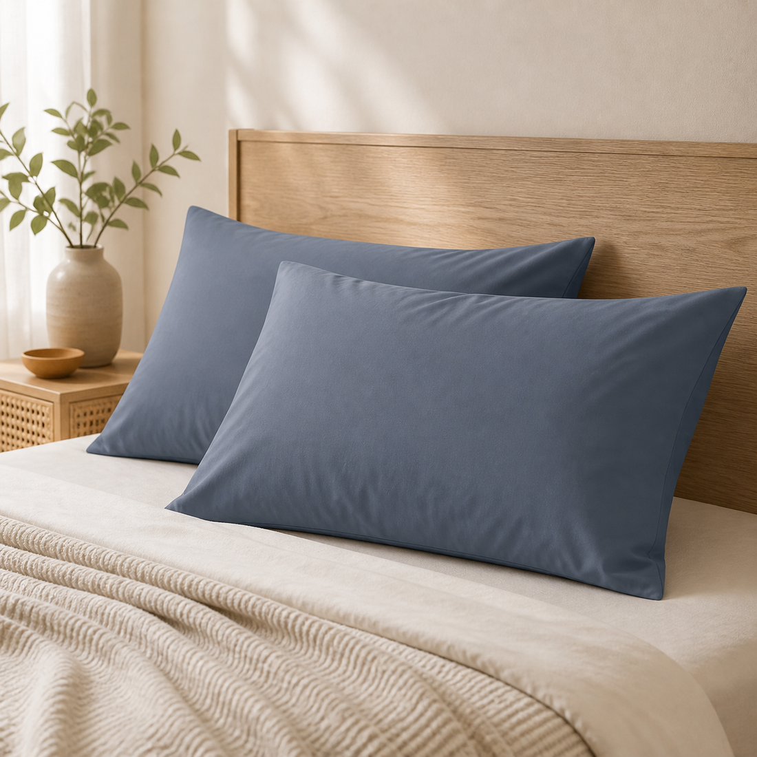 Solid Pillowcases - 2 Piece Set