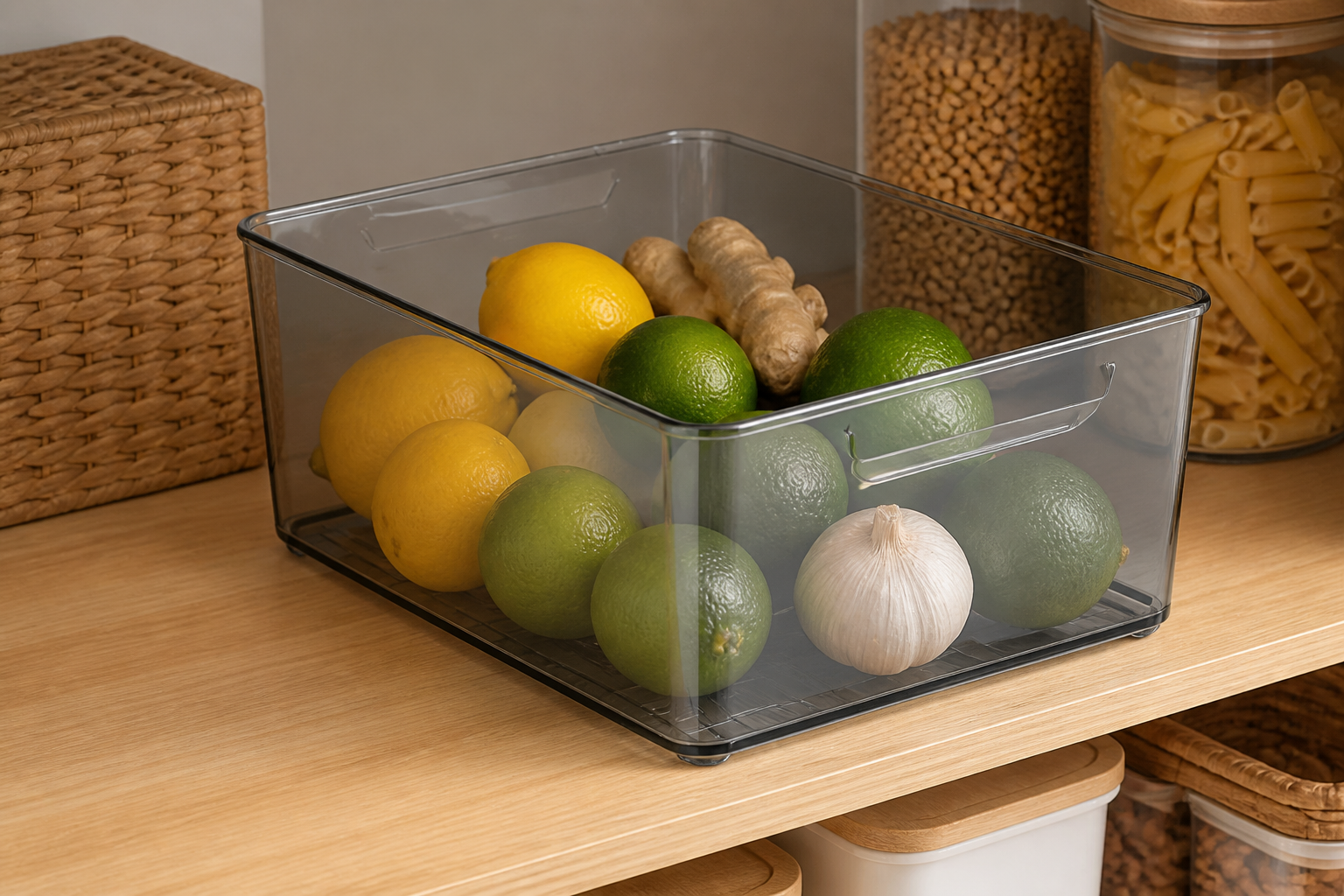 Cozy Haven Clear Stackable Pantry Bin