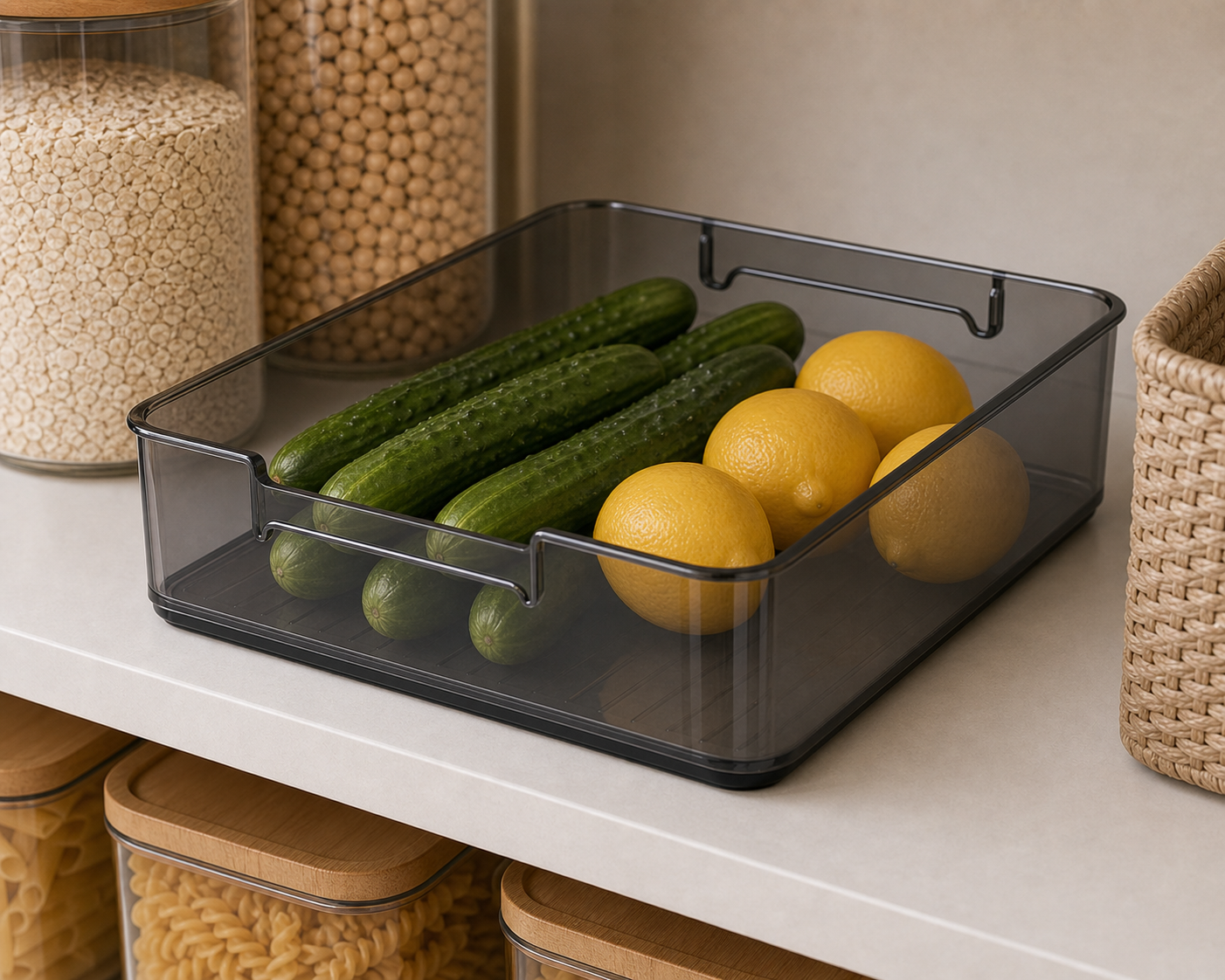 Cozy Haven Clear Stackable Pantry Bin