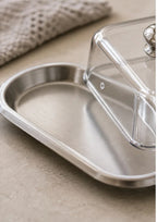 Cozy Haven Stainless Butter Dish with Lid styled kitchen view 2