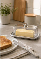 Cozy Haven Stainless Butter Dish with Lid styled kitchen view 3
