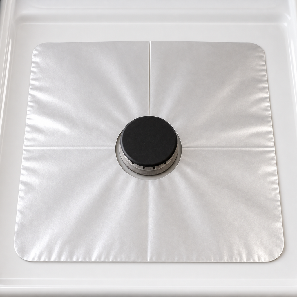 Cozy Haven Stove Burner Liners — scale view