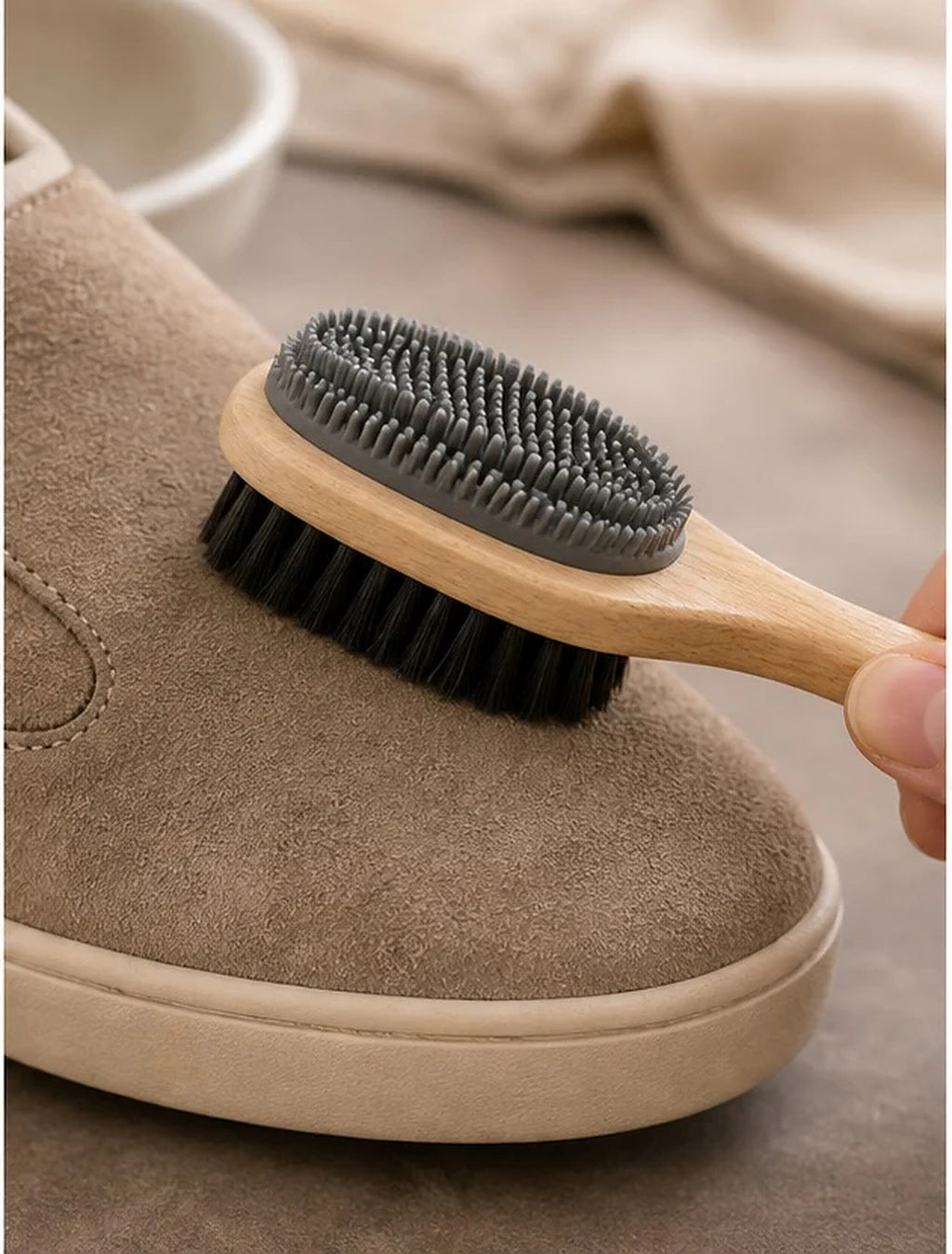 Cozy Haven Suede Shoe Cleaning Brush lifestyle image 2