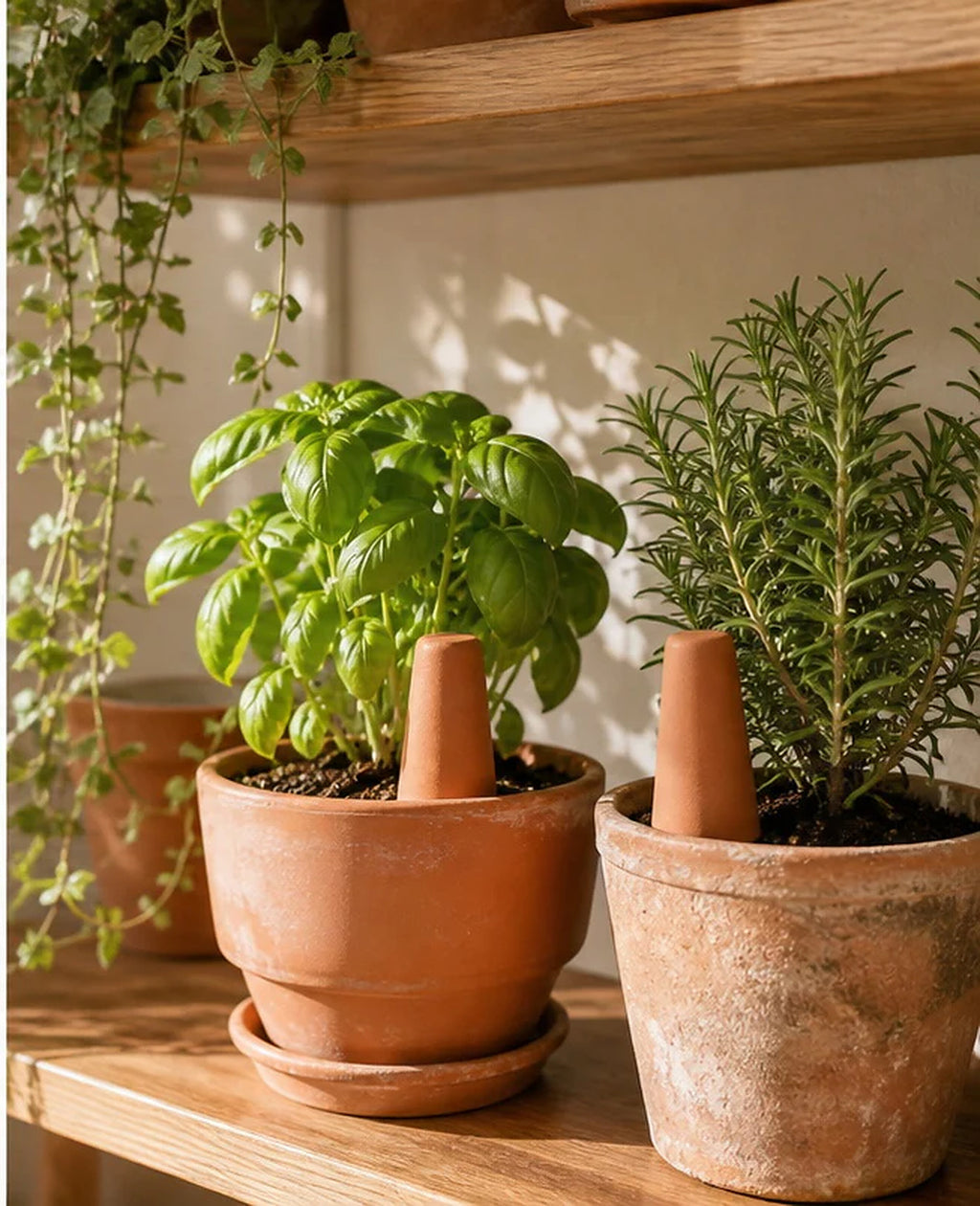Cozy Haven Terracotta Plant Watering Spikes - 2 Piece Set lifestyle image 3