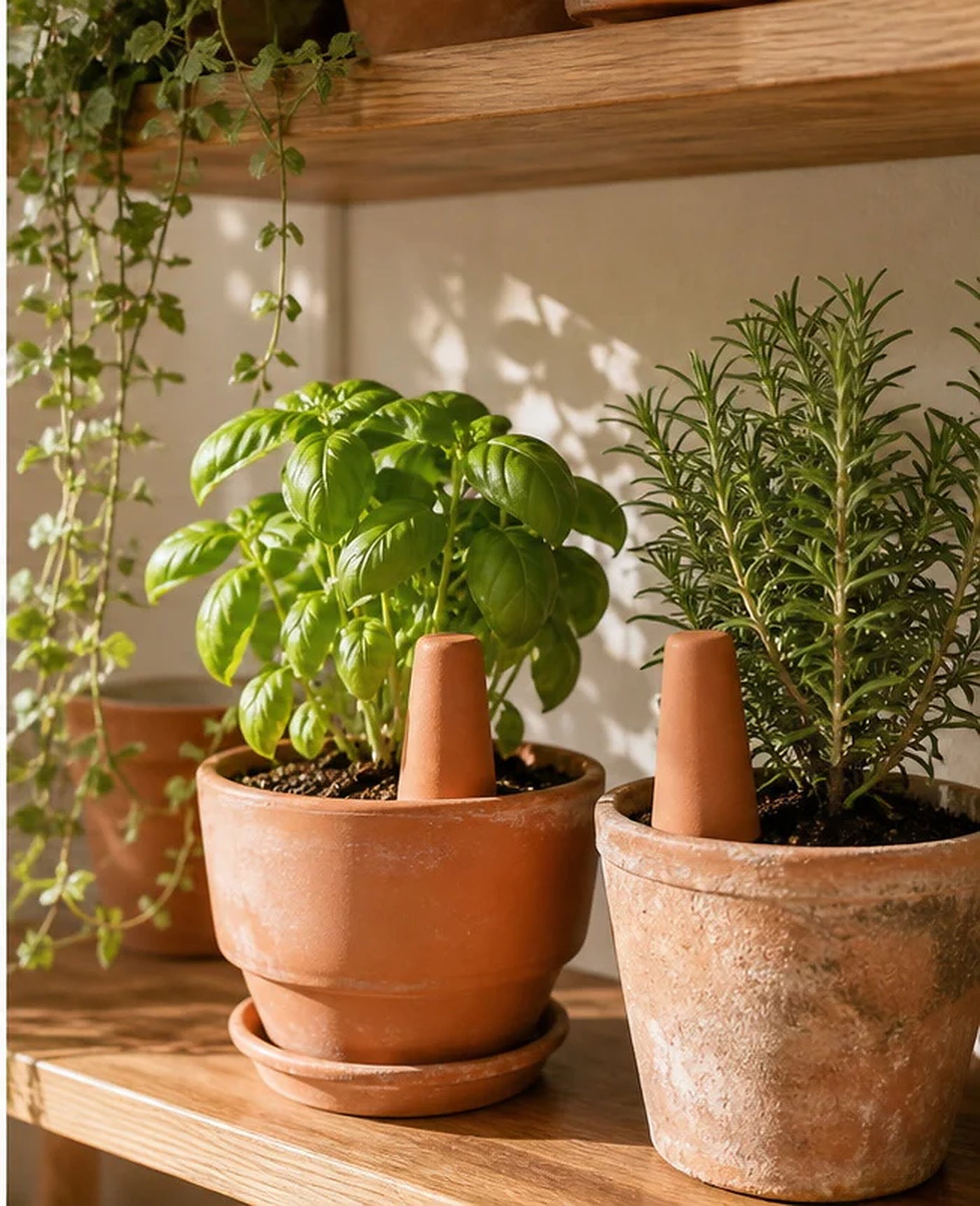 Cozy Haven Terracotta Plant Watering Spikes - 2 Piece Set lifestyle image 3