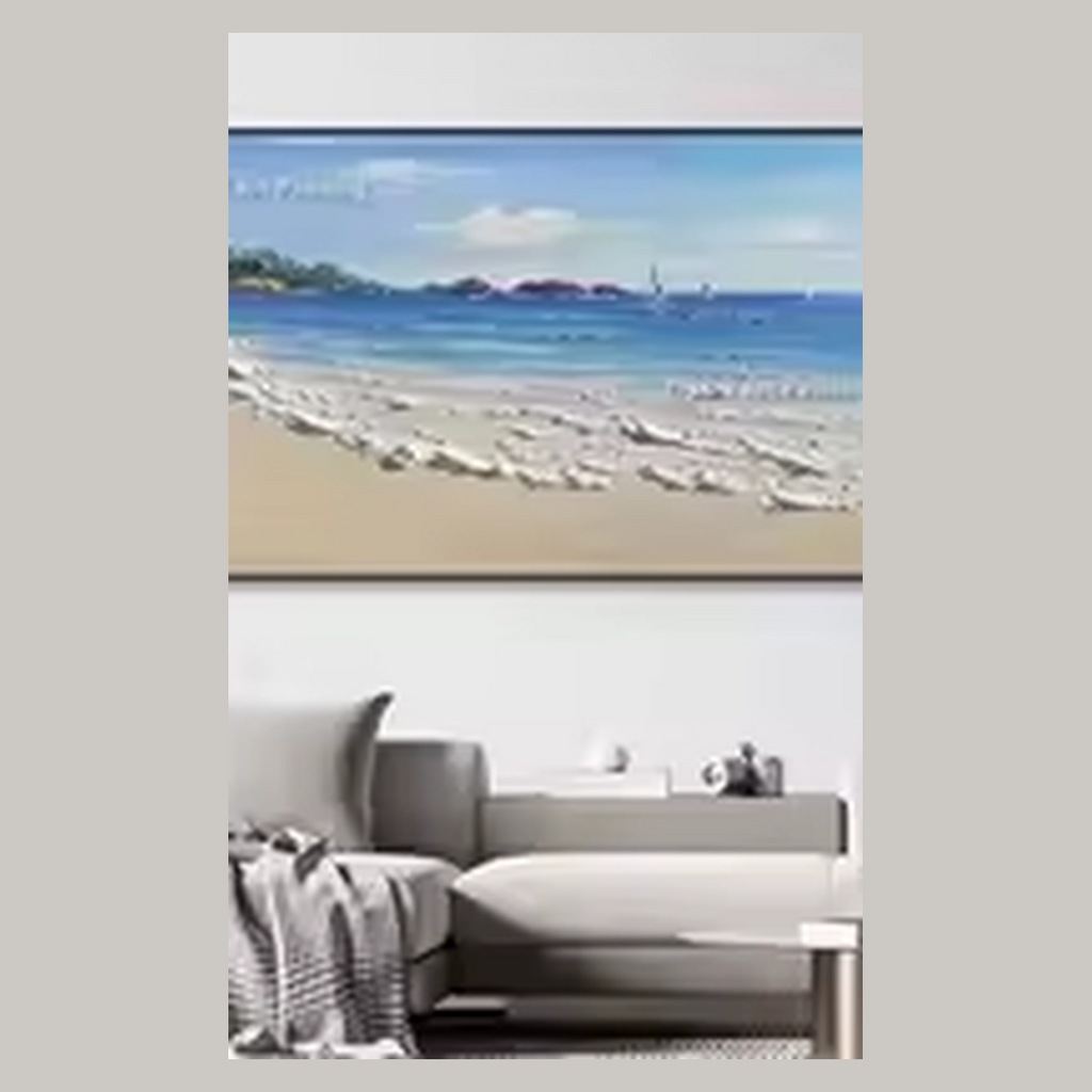 Cozy Haven Textured Coastal Canvas Panel Collection - Design 06