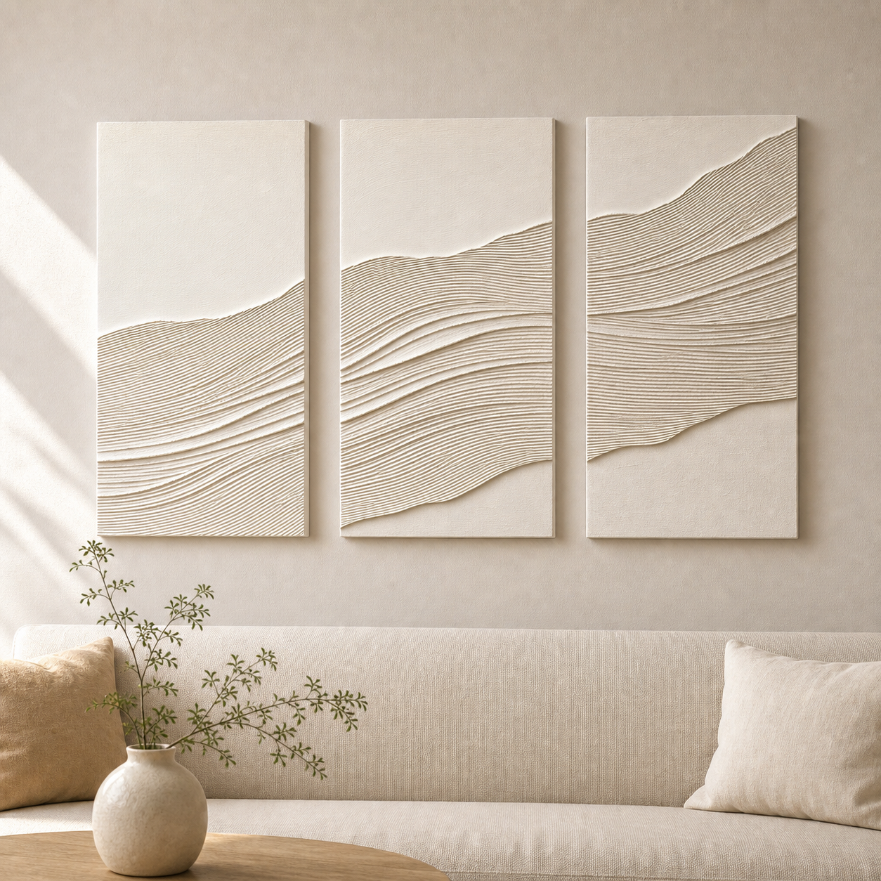 Cozy Haven Textured Coastal Canvas Panel Collection