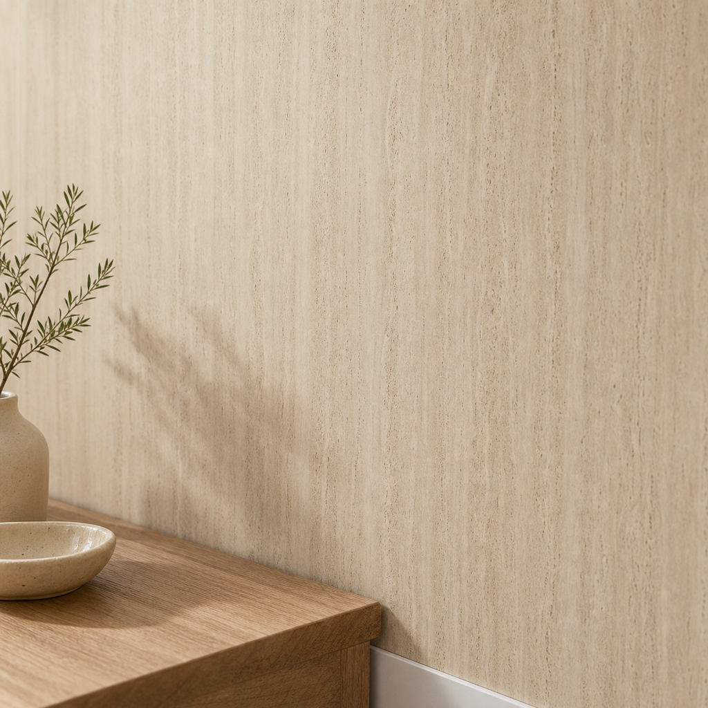 Cozy Haven Travertine Peel and Stick Wall Mural Panels