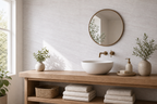 Cozy Haven Travertine Peel and Stick Wall Mural Panels - cold white - Cozy Haven product photo