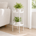 Cozy Haven Two-Tier Metal Plant Stand lifestyle image 1 for White - Small