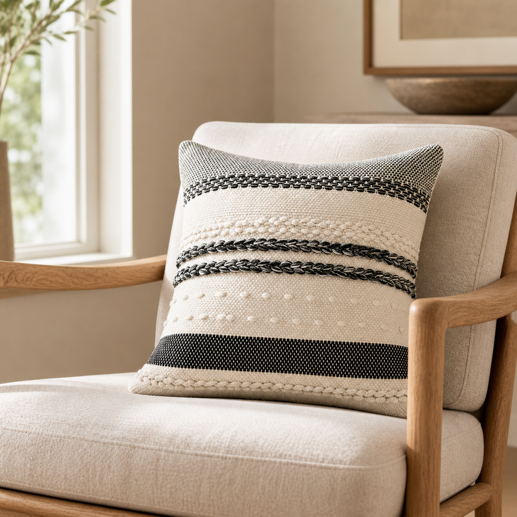 Cozy Haven Vintage Moroccan Velvet Throw Pillow Cover — Black — scale view