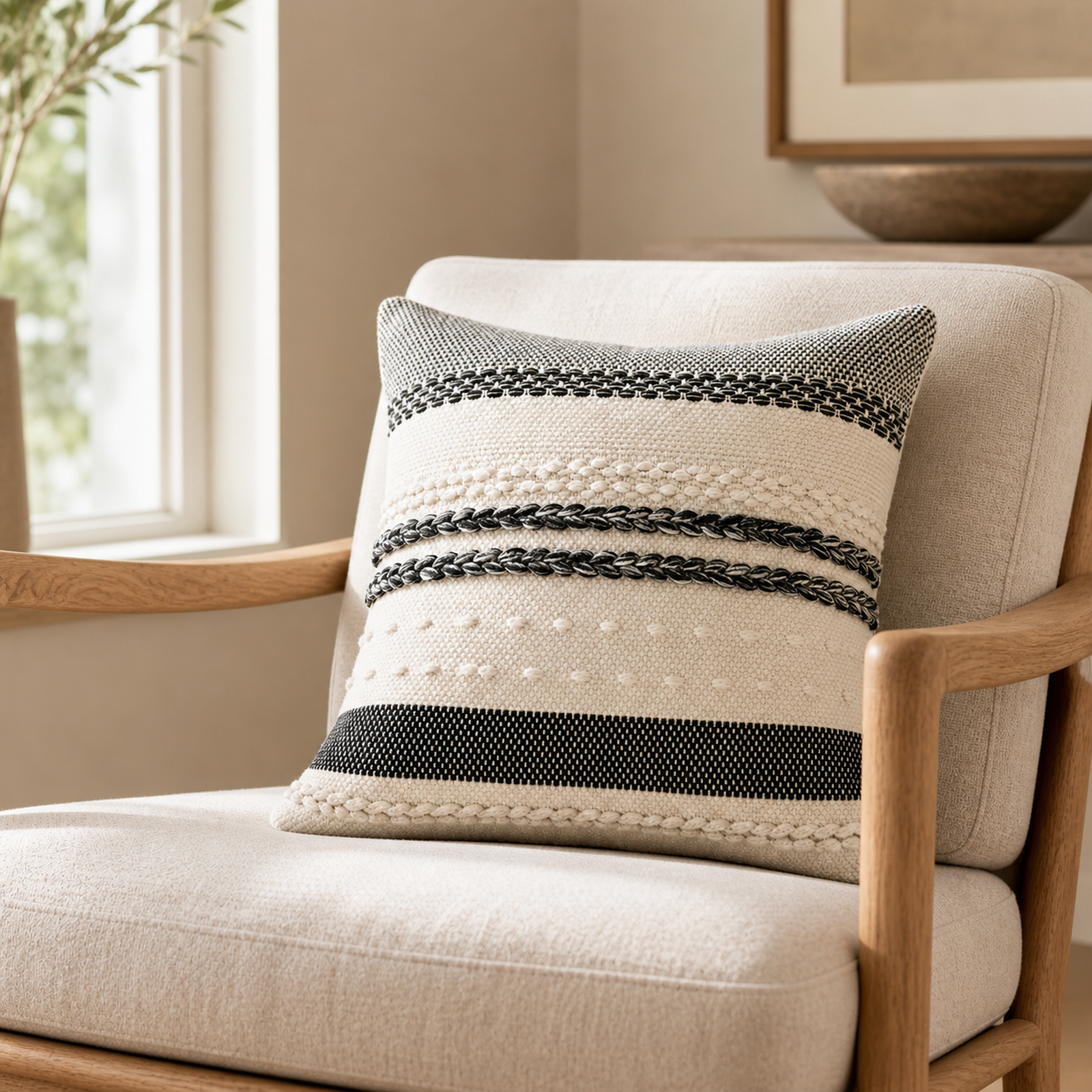 Cozy Haven Vintage Moroccan Velvet Throw Pillow Cover — Black — scale view